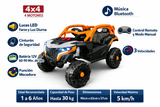 Montable Electrico 12v Mini Polaris Base 4x4 Control Remoto (Naranaja)