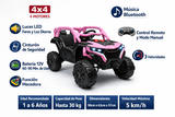Montable Electrico 12v Mini Polaris Base 4x4 Control Remoto (Rosa)