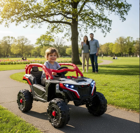 Montable Electrico 12v Mini Polaris Base 4x4 Control Remoto (Rojo)