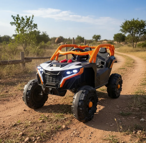 Montable Electrico 12v Mini Polaris Base 4x4 Control Remoto (Naranaja)